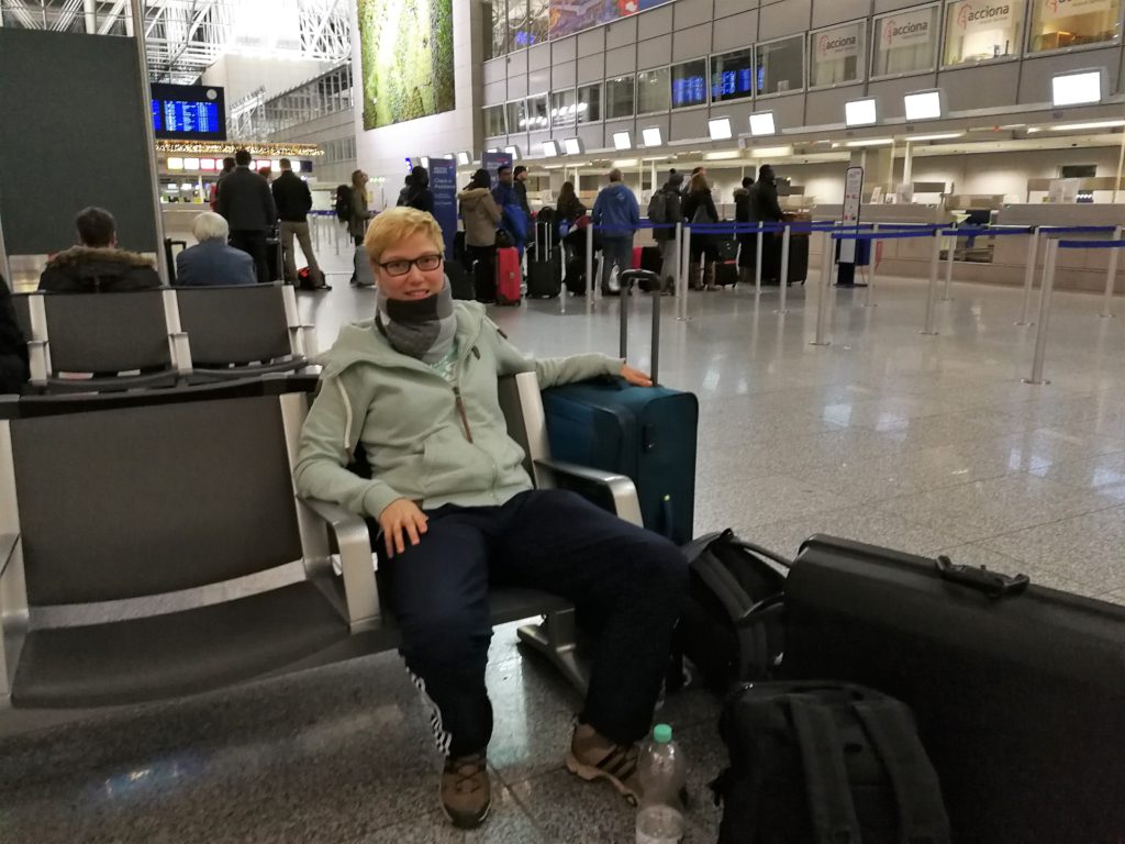 Frankfurt Airport vor der Gepäckaufgabe