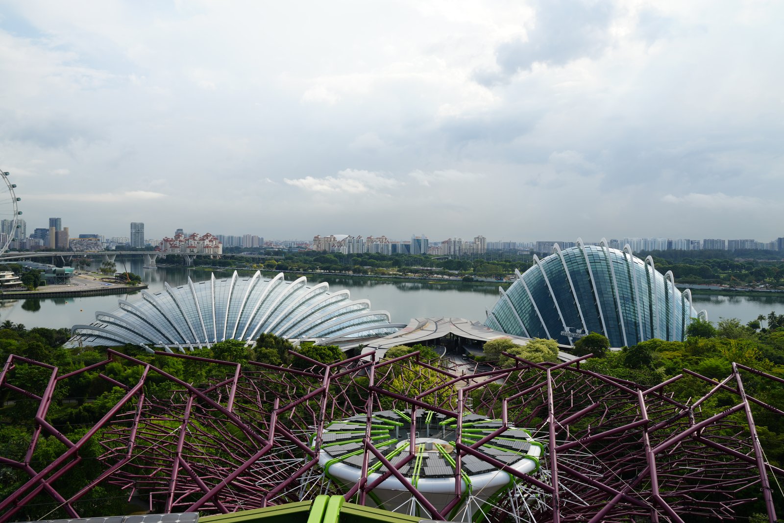 Flower Dome und Cloud Forest von oben