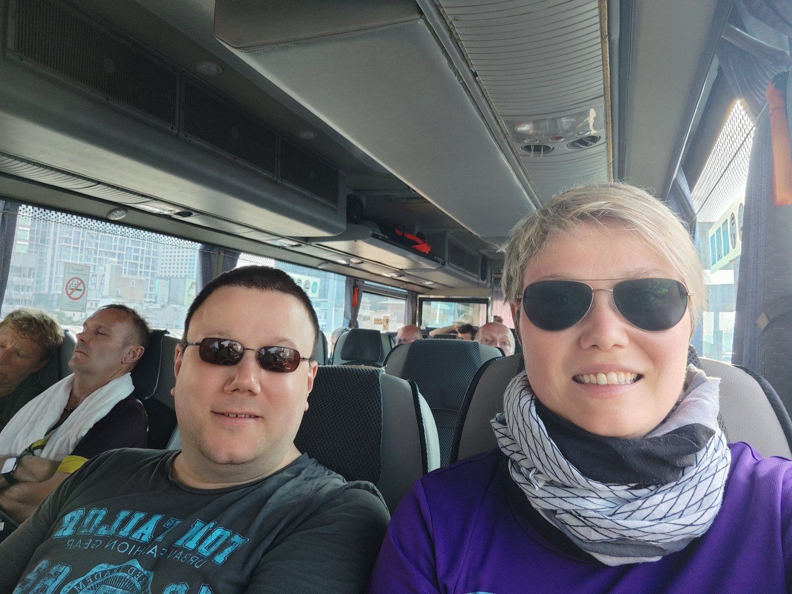 Geschafft, aber glücklich im Bus