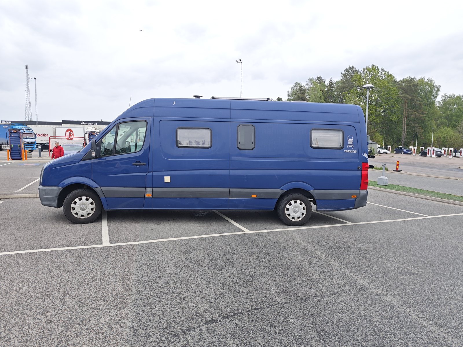 Pause am Autohof in Schweden